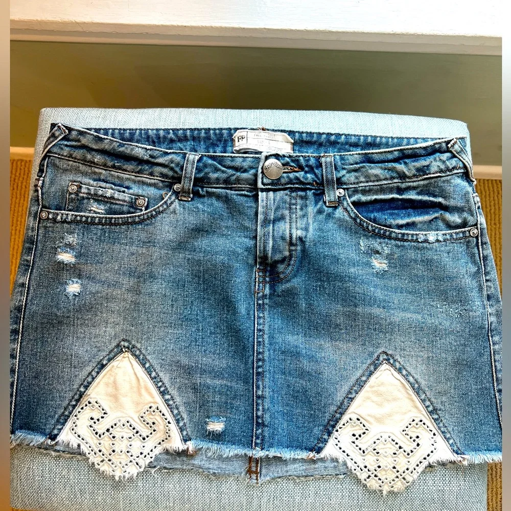 Free people size 8 women’s jeans mini skirt. - Picture 1 of 7